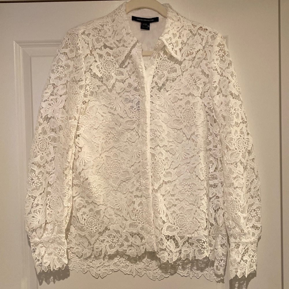 French Connection Amalie Lace Top
